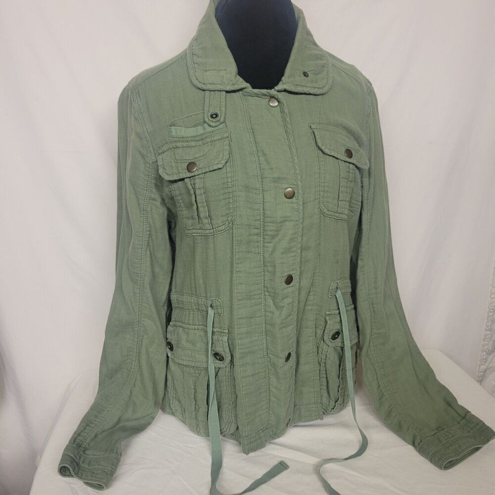American Eagle Outfitter Jacket  XL Camo Military Field Utility Cargo - Picture 2 of 10